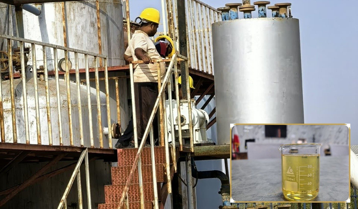 Used oil re-refining plant